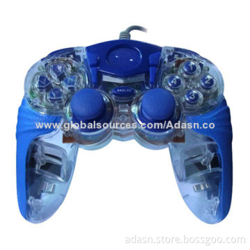 Wired PC USB game joypad, fashionable with dual-shock, various colors, factory cheap price